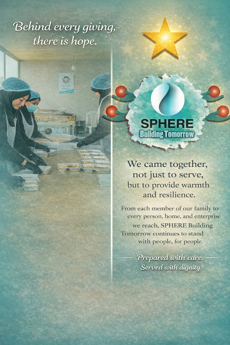 SphereBuilding's tweet photo. We came together, not just to serve, but to provide warmth and resilience.
From each member of our family to every person, home, and enterprise we reach,
SPHERE Building Tomorrow continues to stand with people, for people.
Prepared with care. Served with dignity.
#SBT https://t.co/oZaQ5mu0cC