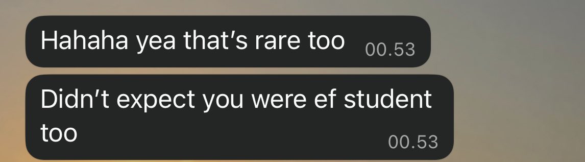 ddeewwie's tweet photo. Haha kind a rare, met another ef student from another part of this world 👀 https://t.co/O0QmIEhzLx
