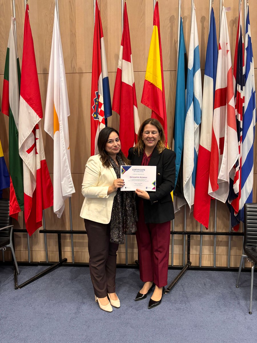 P4C_network's tweet photo. On 22 Oct 2025, at the Hofburg Palace in Vienna, Dr. @Ibtissame_azz participated in a high-level #OSCE meeting marking 25 years of UNSCR 1325 on #WomenPeaceSecurity, with a focus on women’s leadership in #climate action.
#P4C https://t.co/I59OMJmenm