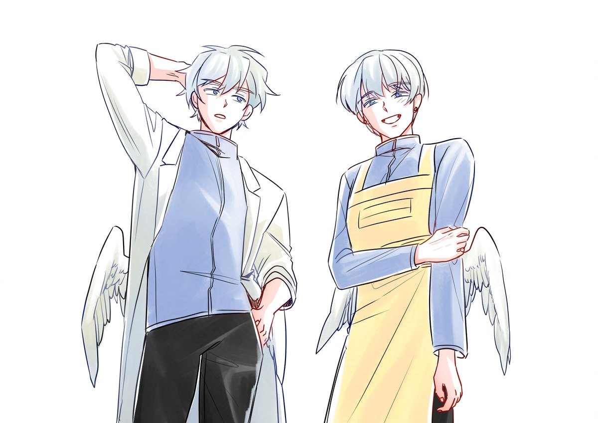 이호일호
격조했습니다.. 너무 바빠서 그림 그릴 시간이 없었어요.. (._. )
재활 겸 예전에 그렸던 러프 간단하게 완성하기~ 이호는 좋아하는 포즈 그려봤고 일호는 작중에서 자주 취하던 포즈 그려봤어요!