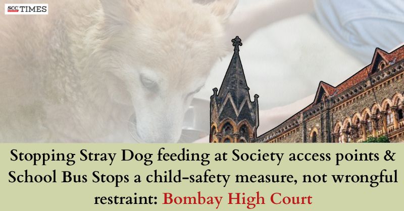 scconline_'s tweet image. Stopping Stray Dog feeding at Society access points &amp;amp; School Bus Stops a child-safety measure, not wrongful restraint: Bombay High Court

Read More Here- scctimes.com/3832eZqDj

#BombayHighCourt #AbuseofProcess #criminallaw #FeedingofStrayDogs #JusticeRevatiMohiteDere