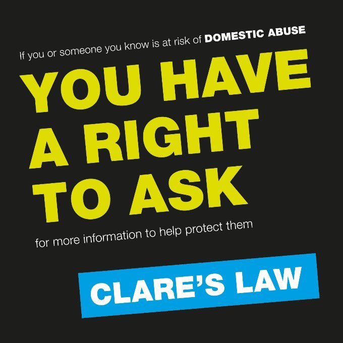 Did you know, survivors of DA often exp 35-50 incidents before they report the perp, also, less than 1/4 are reported to the police. Clare's law only tells you the incidents reports, obvs. Trust your instincts, ask Q's. #whiteribbonday #MakeThePromise #WeSpeakUp #ItStartsWithMen