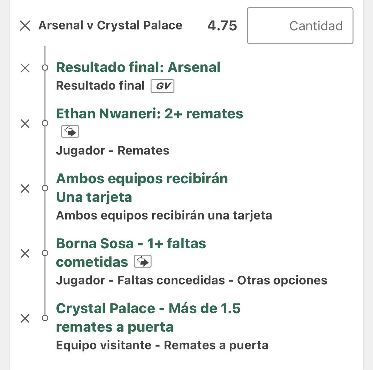 No me gusta mucho la promo de hoy pero por tirarle 10€ a esta cuota 4.75 no esta nada mal, por probar…