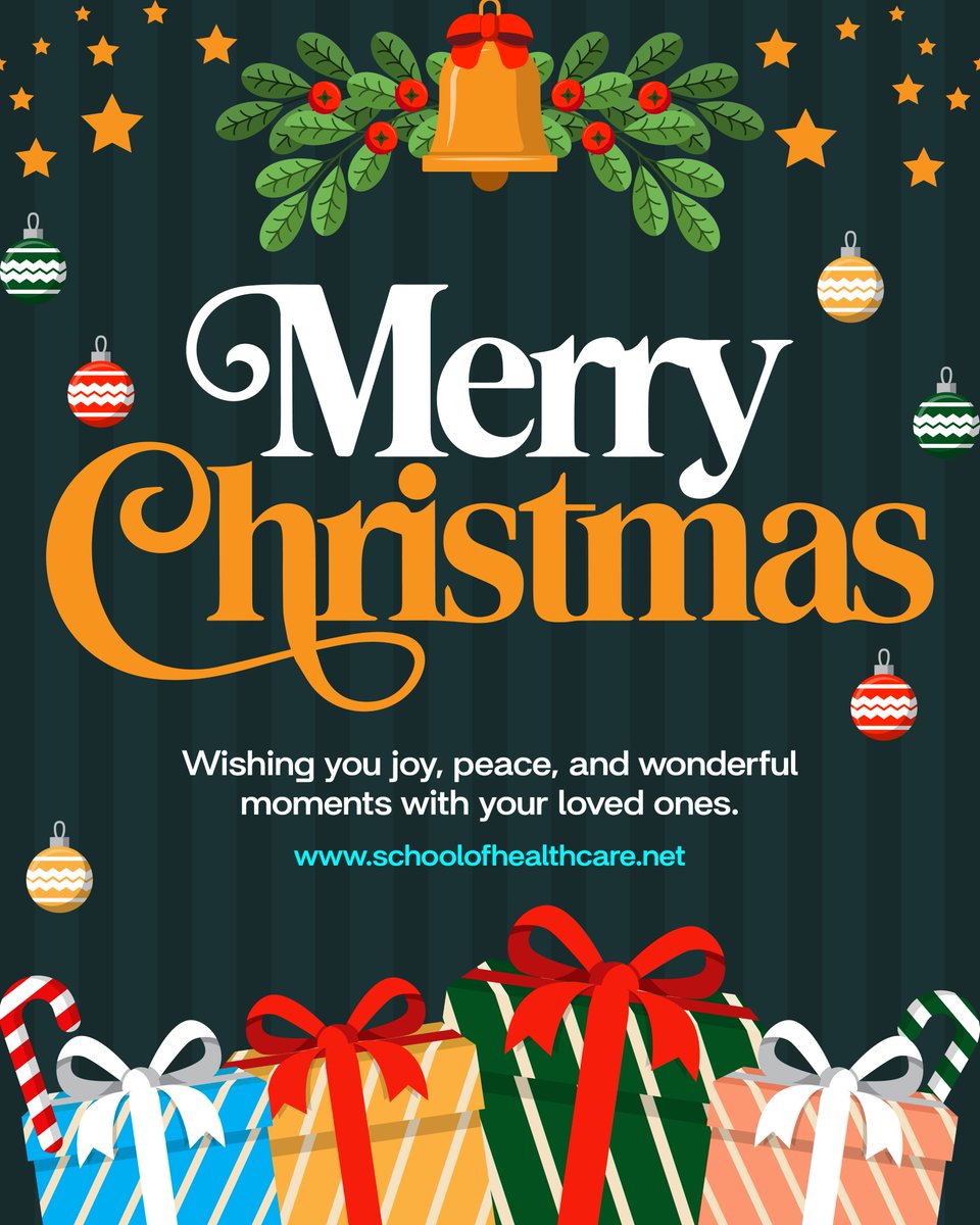 SchoolOfHealthC's tweet photo. Happy Christmas!

Wishing you joy, peace, and wonderful moments with your loved ones. ❤️

May your day be filled with warmth, laughter, and beautiful memories. 🎁

#MerryChristmas #schoolofhealthcare #HappyChristmas #HolidayJoy #PeaceAndLove #ChristmasVibes https://t.co/sjAzeWT9jl