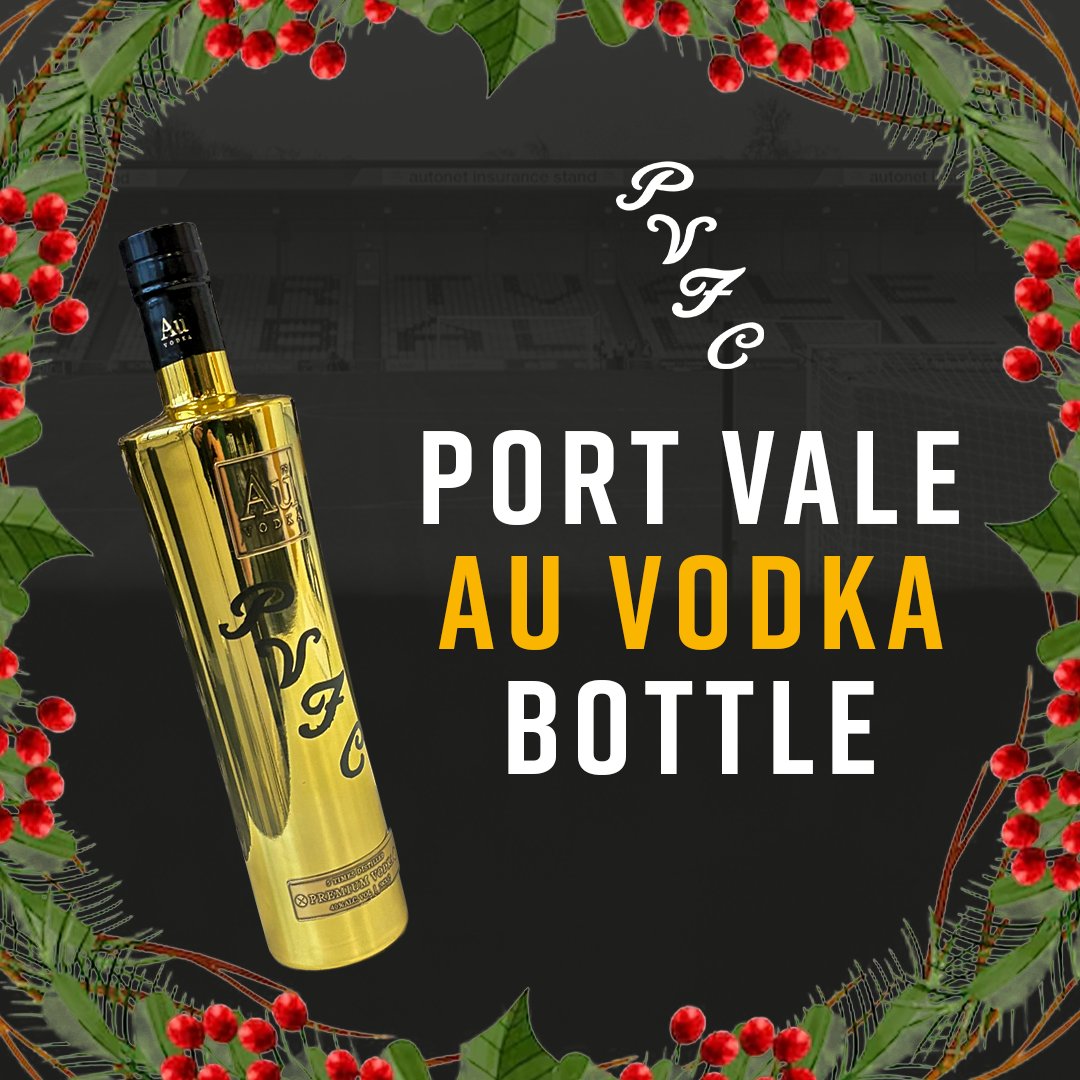 OfficialPVFC's tweet image. It's the penultimate day of our '12 days of Christmas' giveaway, and today's prize is a Port Vale bottle of @AuVodka 🎁

Retweet to enter 👇

Proof of age will be required.

#PVFC | #PVFC150