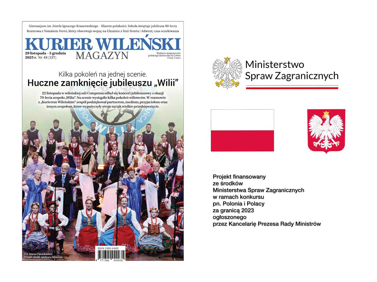 💐 Magazyn „Kuriera Wileńskiego” w promocyjnej cenie - 3,80 zł jest dostępny na nexto.pl. Możliwe jest wykupienie także prenumeraty miesięcznej (14,25 zł), kwartalnej (42,75 zł), półrocznej (85,50 zł), oraz rocznej (171,00 zł). bit.ly/3xRw4f8