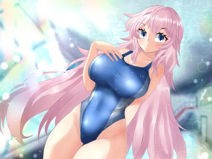 #oc #一次創作 #イラスト 
#絵柄好みって人にフォローされたい 
イラストの再掲。
水着の女の子😆 