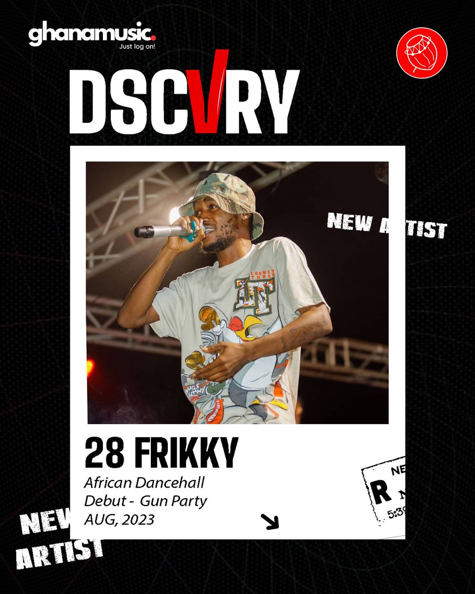 GhanaMusic's tweet photo. DSCVRY: 28 Frikky (@28frikky )
The Teshie based artist is making a name for himself with his genuine dancehall essence; authentic, infectious and suggests he’s not far from joining Ghana’s dancehall A-list if he keeps his focus. 
#Ghanamusic #dscvry https://t.co/r5E8oDhARX