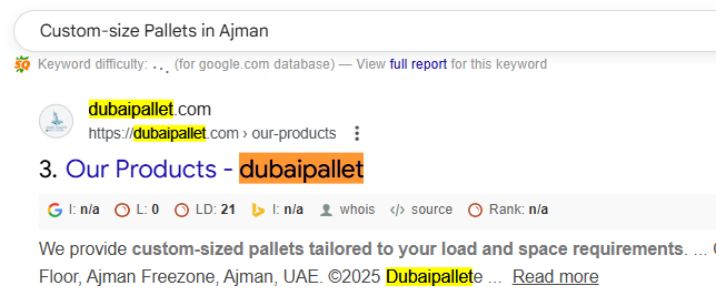 PNT_Global's tweet photo. Ranked on Google for
“Custom-size Pallets in Ajman

👉 Trusted pallets. Tailored solutions.

#CustomPallets
#PalletManufacturer
#AjmanBusiness
#UAESuppliers
#IndustrialPallets
#LogisticsSolutions
#GoogleRanking
#SEOSuccess https://t.co/7ICiitdGOM