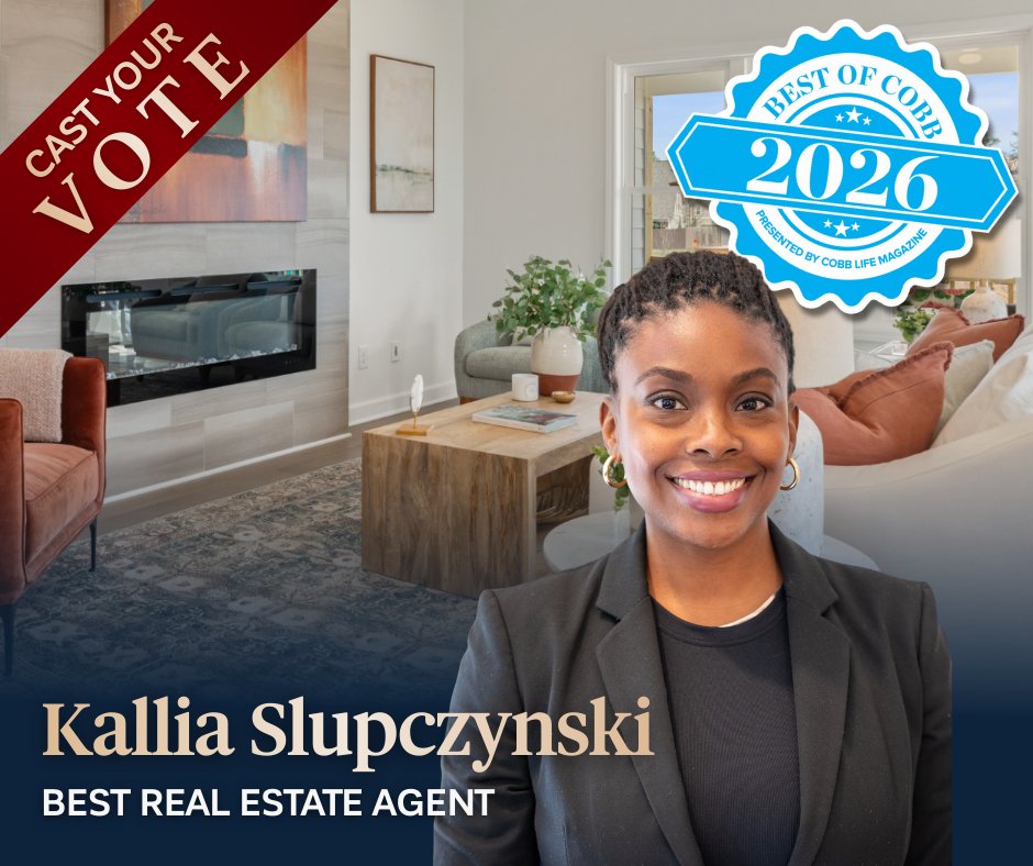 Join us in voting for Kallia Slupczynski, our Wilkins Walk agent in Mableton, for Best Real Estate Agent in Best of Cobb 2026. Vote daily through Jan. 7. mdjonline.com/cobblife/besto…
 #BestofCobb #MabletonGA