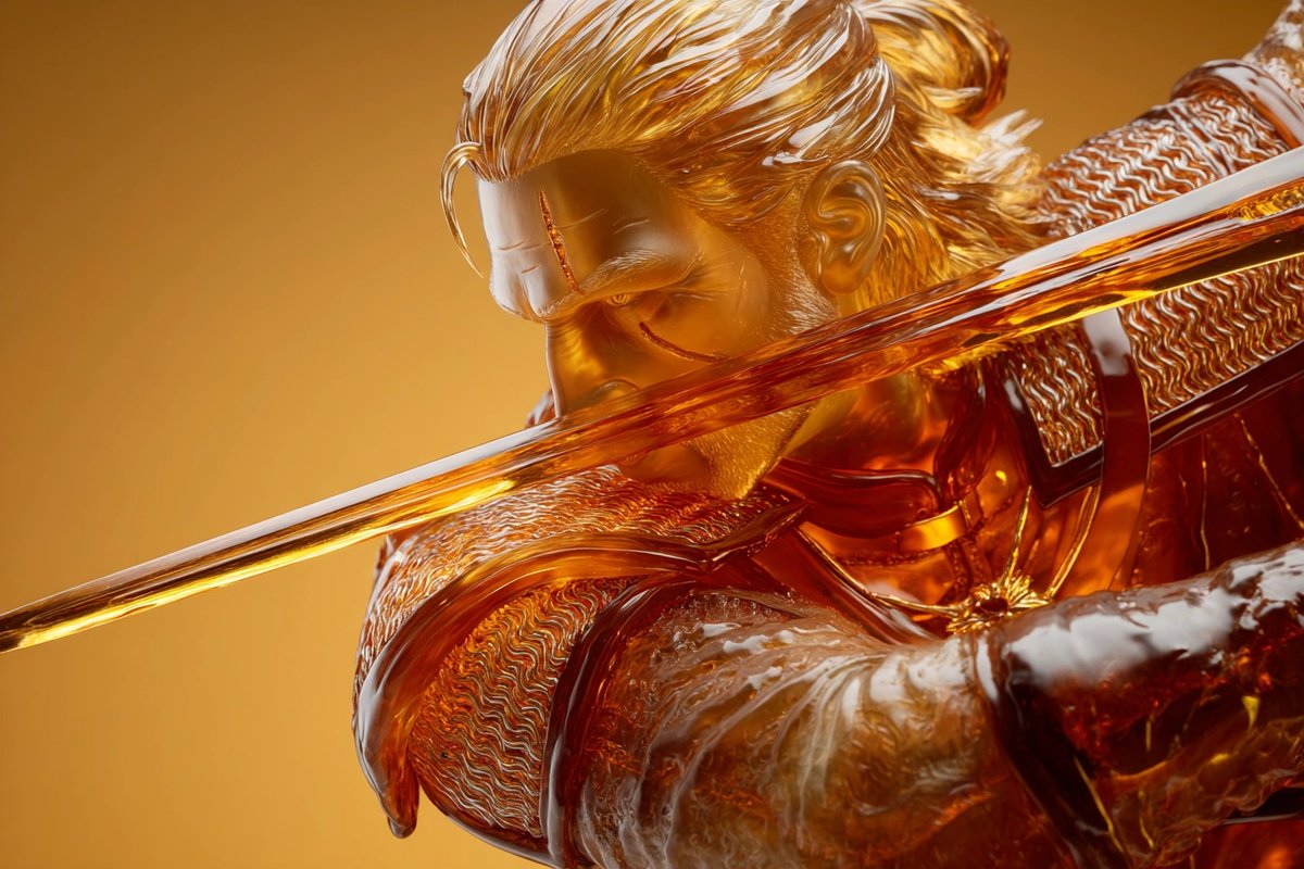 Amber sculpture grid