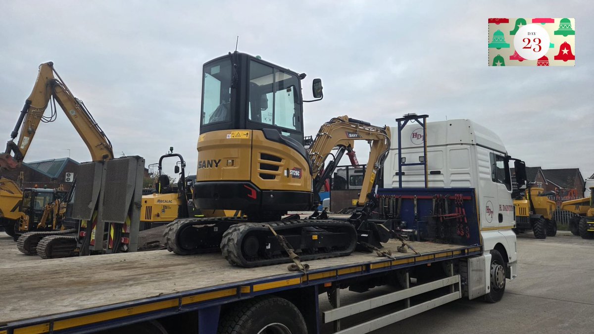 Day 23: Santa’s not the only one making deliveries this week!❄️ 
Our latest SANY SY26 is on its way to Ringplant - ready for action💪

We can’t wait to bring even more productivity to even more yards in 2026!

#SANY #ConstructionSales #SANYDealership