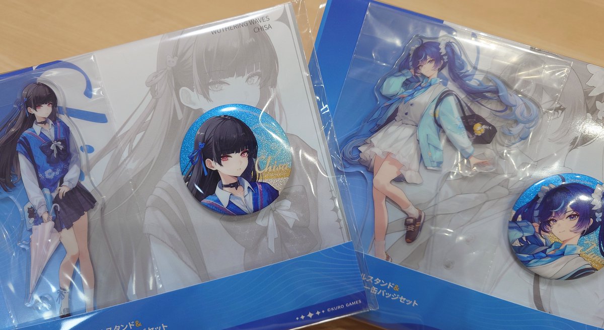 24alstroemeria's tweet photo. 仕事帰りにローソンで鳴潮グッズ見つけた！
千咲とユーノのアクスタ〜ヽ(=´▽`=)ﾉ https://t.co/LXAQNcG7oT