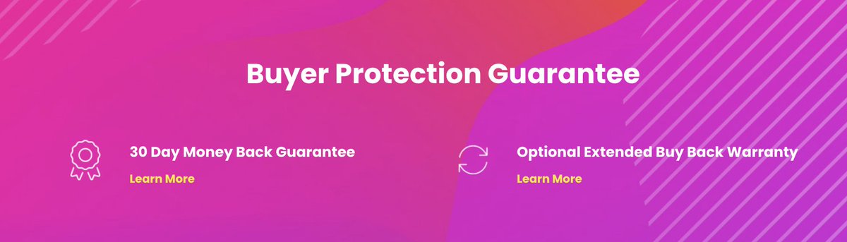 🤯 Live in 2-3 weeks

This is innovation and standing behind a product you believe in. 

🚀 Buy it, change your mind in 30 days, return it, no drama.

🚀 Buy it, take the warranty, return it in warranty period, no drama.

Money Back Guarantee finally!