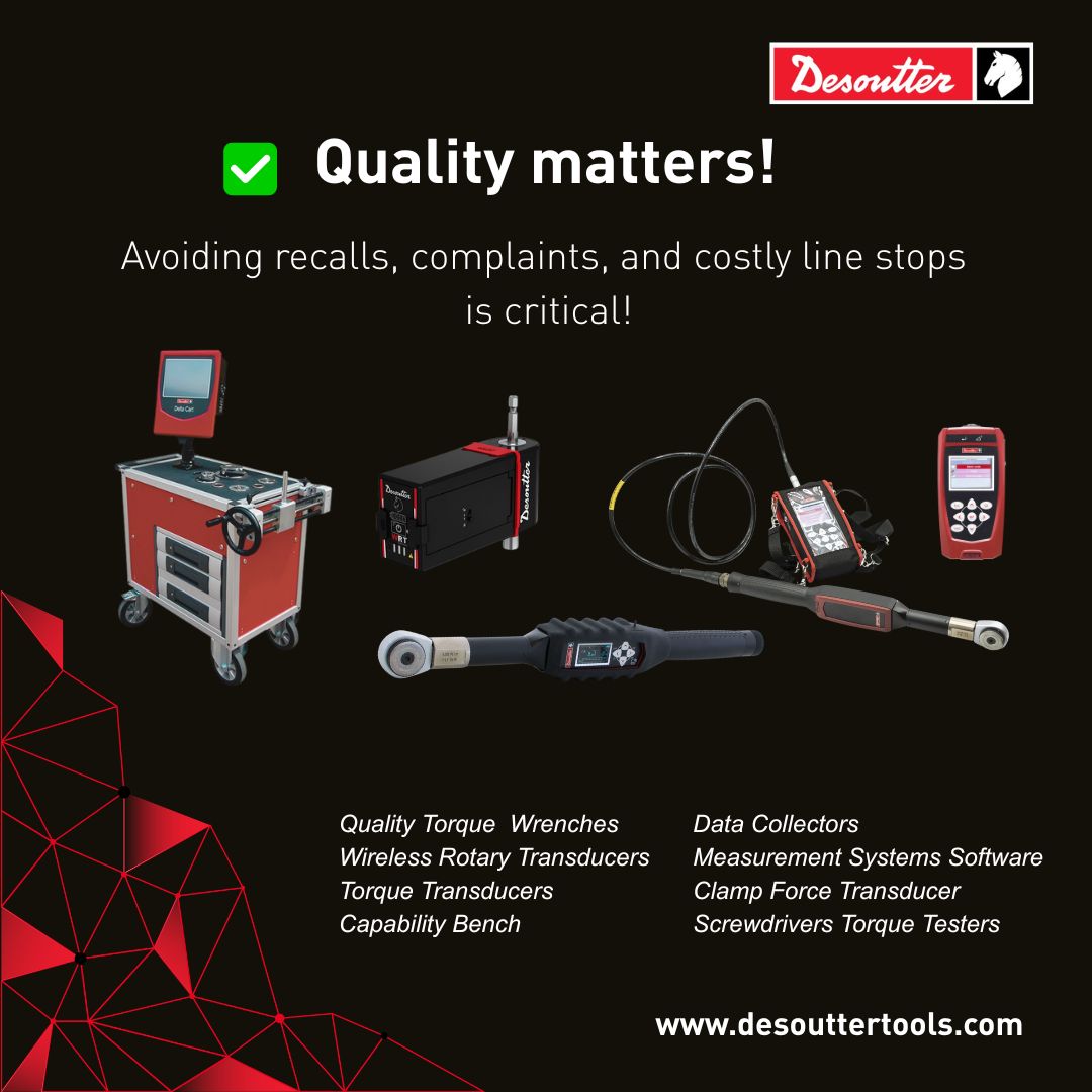 ✅ Desoutter Quality Solutions keep your process under control

 👉 Learn more: bit.ly/4rZ4EQ9

#Desoutter #Measurement #QualitySolutions #Calibration #ResidualTorque #Industry4.0 #SmartFactory #ProcessOptimization #QualityAssurance