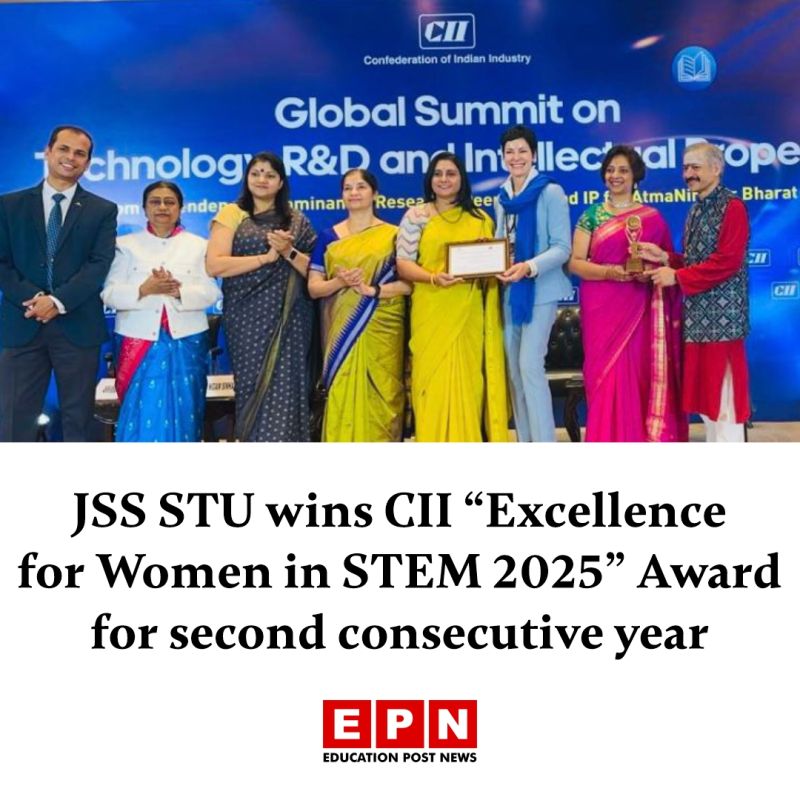Education_EP's tweet image. JSS STU wins CII “Excellence for Women in STEM 2025” Award for second consecutive year

Details here 🔗 educationpost.in/news/education…

#JSSSTU #CIIAward #WomenInSTEM #Mysuru #DEI #Research #Innovation #EPNews