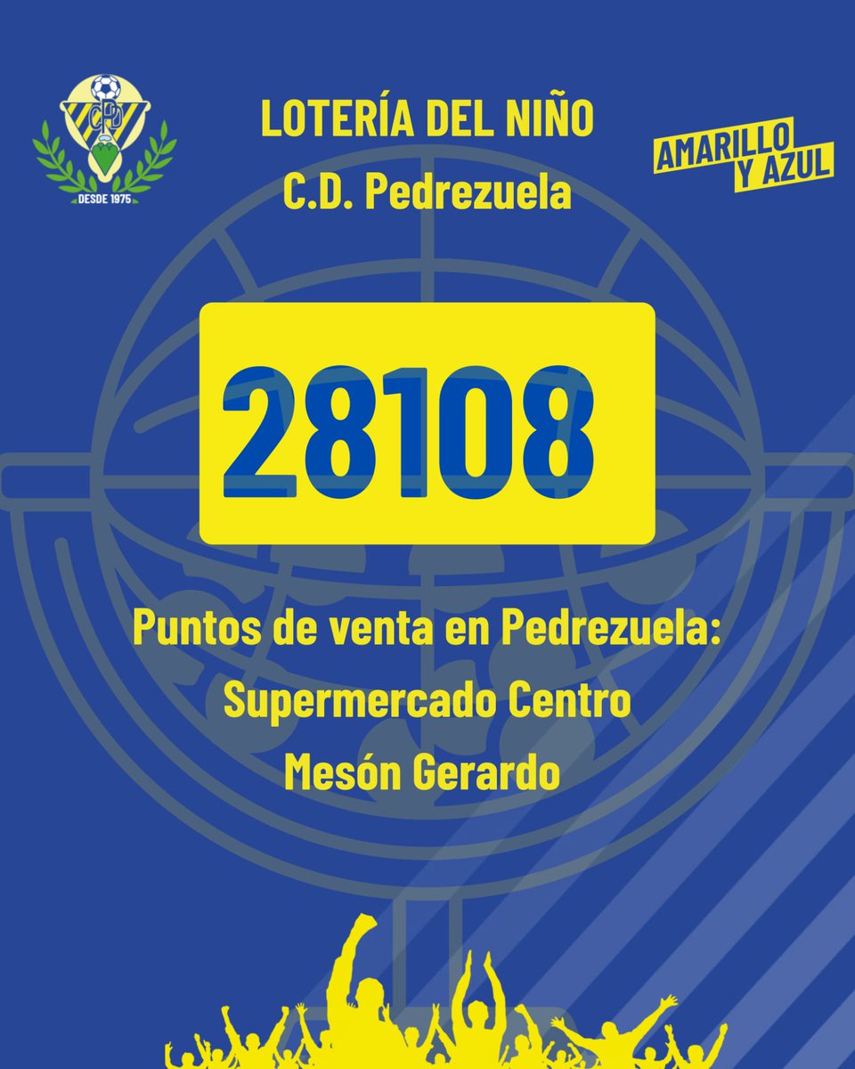 No tocó en Navidad, pero...
¿Y si el niño trae la suerte?

Puntos de venta:
Mesón Gerardo 
Supermercado Centro