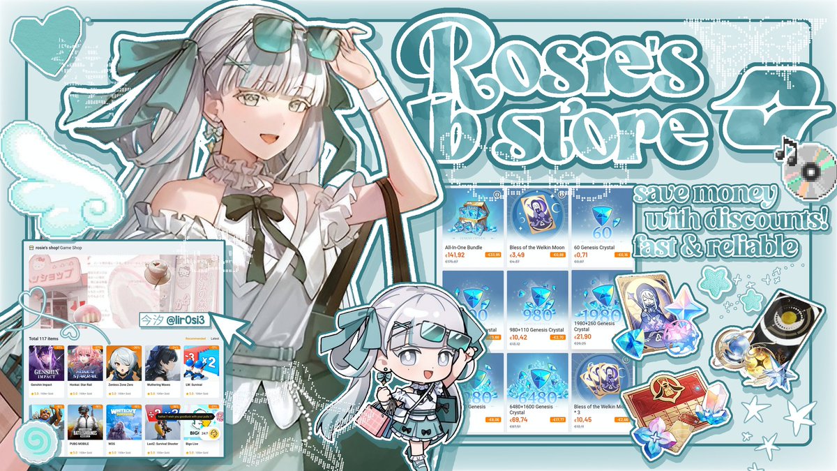 lir0si3's tweet image. ꒰ ⛲️ ꒱  need to topup but in-game prices are too high ? well check out @Lootbar_gg ！

they offer topup at 𝗰𝗵𝗲𝗮𝗽𝗲𝗿 prices and completly 𝘀𝗲𝗰𝘂𝗿𝗲 ! check thread for more details ּ ֶָ֢. 📎

ᯓ★ : lootbar.gg/shop/lir0si3 
use my link to support me ! 🤍