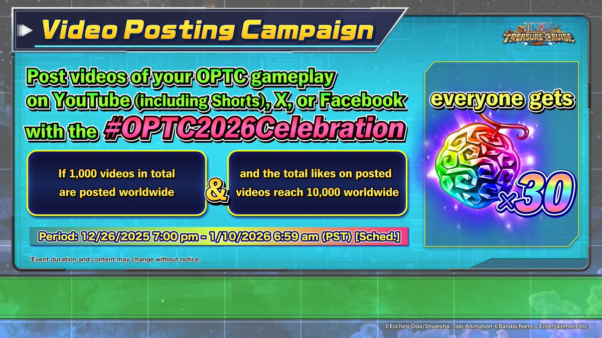 ONE PIECE Treasure Cruise tweet media
