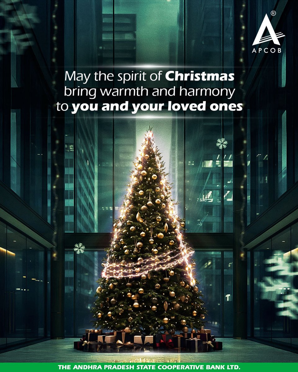APCOB3's tweet photo. From our APCOB family to yours, may the season bring harmony to your hearts and happiness to your homes.

#APCOB #MerryChristmas #AndhraPradesh https://t.co/7Oy6UAEc5X