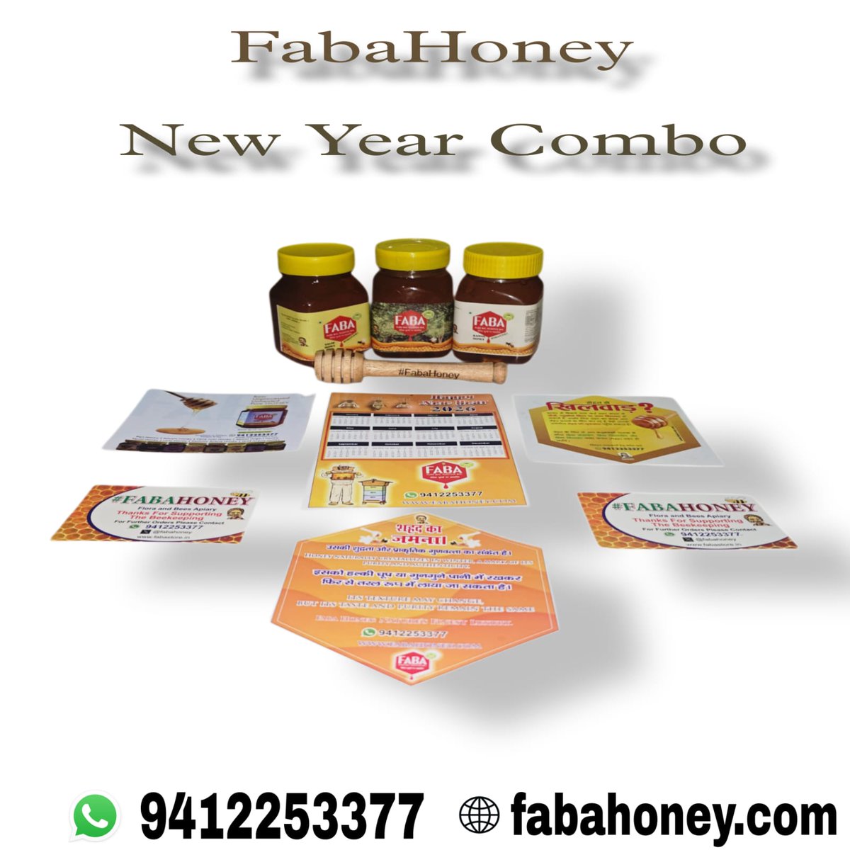 #FabaHoney
​🎊 NEW YEAR COMBO :  THE WELLNESS COMBO! 🎊

​Start 2026 with the gift of pure health! Grab our Faba Honey Signature Set-a trio of rare, raw honeys paired with Honey Dipper

What you get in the Box:

🍯 3 Premium Varieties (750g Total): Saunf, Ramtil, &amp; Forest Honey.