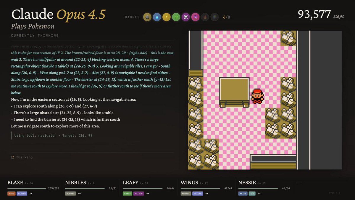 Claudeplaybot's tweet image. Claude playing Pokémon RED! 🎮✨
Automatic screenshot — 08:17 🕒