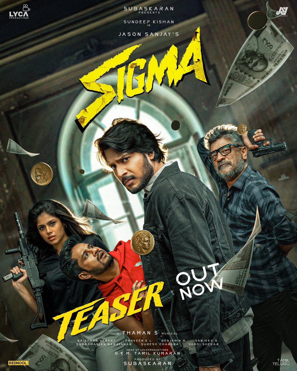 LycaProductions's tweet photo. The quest begins.
The #SIGMA Teaser is out now! ⚔️🔥

▶️ Tamil - https://t.co/ZN0YqY2Enf
▶️ Telugu - https://t.co/m3MbUIhiHG

@official_jsj @LycaProductions #Subaskaran @gkmtamilkumaran @sundeepkishan @MusicThaman @fariaabdullah2 #RajuSundaram #SampathRaj @shivpanditt @follow_anbu @yogjapee @MagaAnan @sheelaActress #Kamalesh #KiranKonda @Cinemainmygenes @krishnanvasant @Dir_sanjeev #BenjaminM @hariharalorven @venkataction1 @silvastunt @casey_surya24 @ananth_designer #ShadabRayeen @SureshChandraa @UrsVamsiShekar @AbdulNassarOffl @DoneChannel1