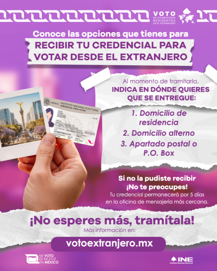 🌎¿Sabías que puedes elegir el lugar a donde enviemos tu credencial para votar desde el extranjero? 🗳
#VotoExtranjero #INEMéxico
