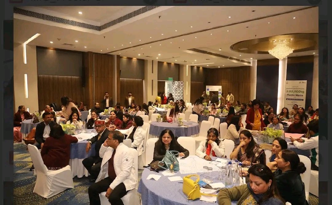 SaveIndirapuram's tweet photo. Save Mother Earth Mission recently completed 3 Lac Kg of Plastic Waste Collection. Event was celebrated on 13.12.2025 by M/s Indian Pollution Control Association (IPCA) and M/s Dabur India (Ghaziabad) with entire team at Hotel Park Plaza (CBD – Shahdara) Delhi. https://t.co/VMJRgE5mce
