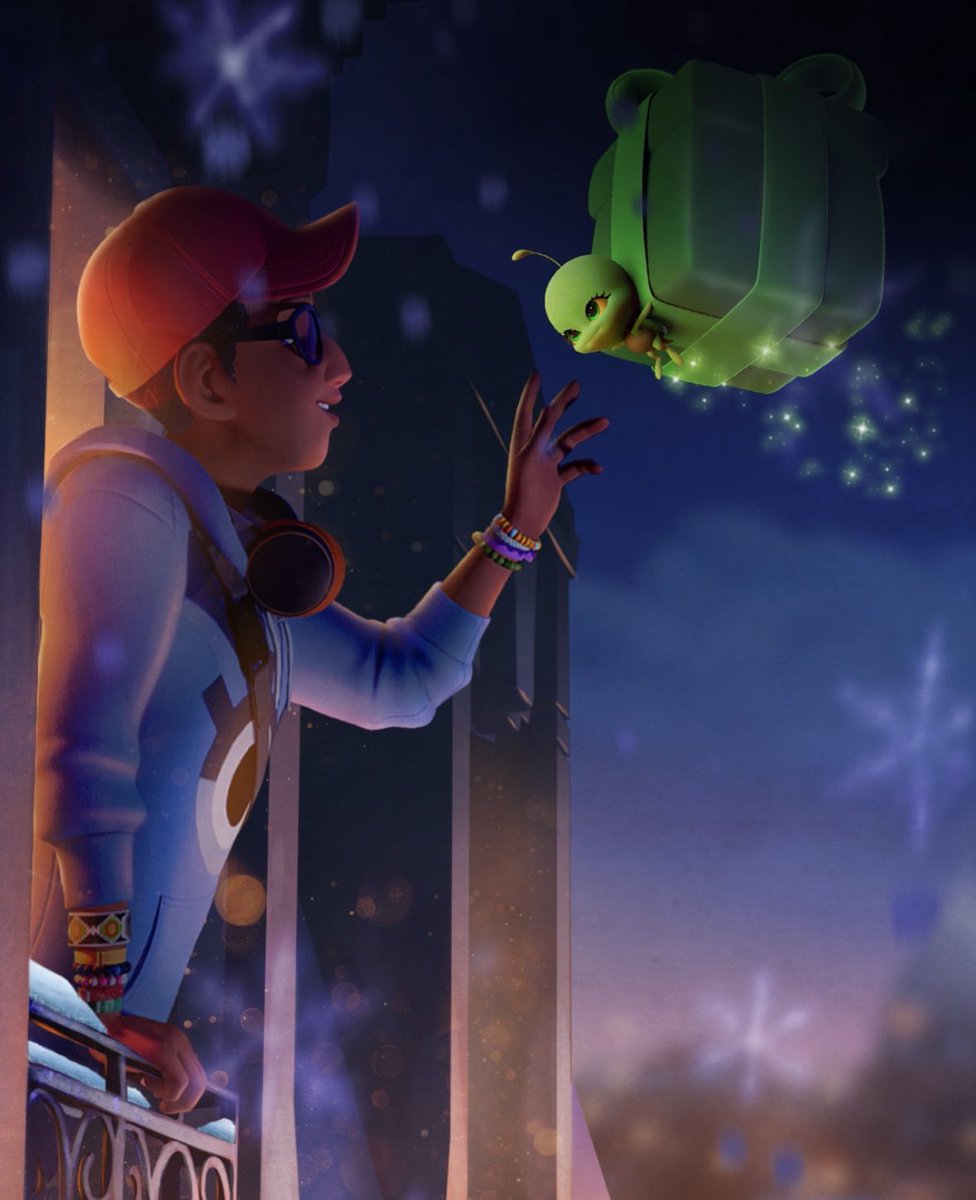 Adrien Agreste and Nino Lahiffe with their mysterious Christmas gifts.