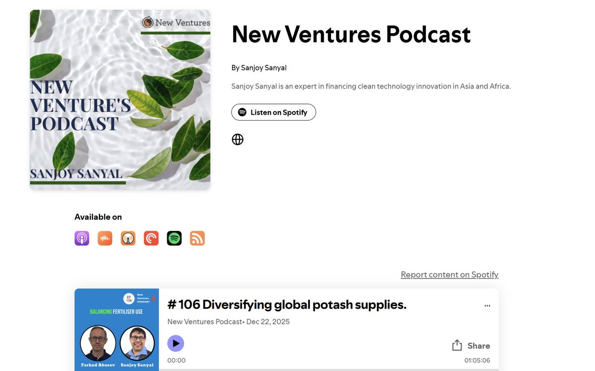 Potash isn’t optional. It’s food security.

🎙️ New podcast with Farhad Abasov, Chairman of <a href="/MLPotash/">Millennial Potash Corp</a>  ($MLP.V), hosted by  <a href="/sanjoysan/">Sanjoy Sanyal</a>

Why it matters👇
• Nitrogen’s overused. Soils suffer.
• Potash balances yields and stabilizes food systems.
• New supply reduces geopolitical