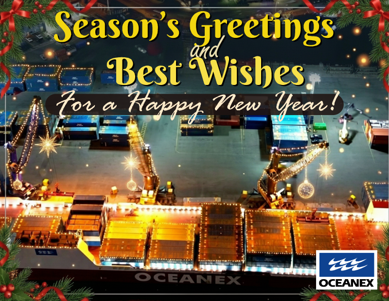 OfficialOceanex's tweet photo. From all of us at Oceanex Inc., we wish you a happy and safe holiday season 🎄✨
Thank you to our employees, customers, and partners for your continued support 🤝⚓
Best wishes for a bright New Year 🎁❄️ https://t.co/pTmXQ3kbvL