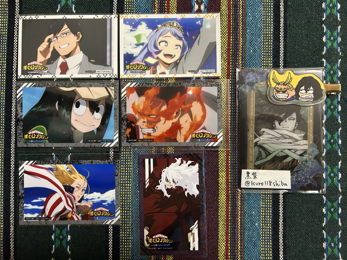交換】僕のヒーローアカデミア アニメイトカフェ 特典 フォトカード