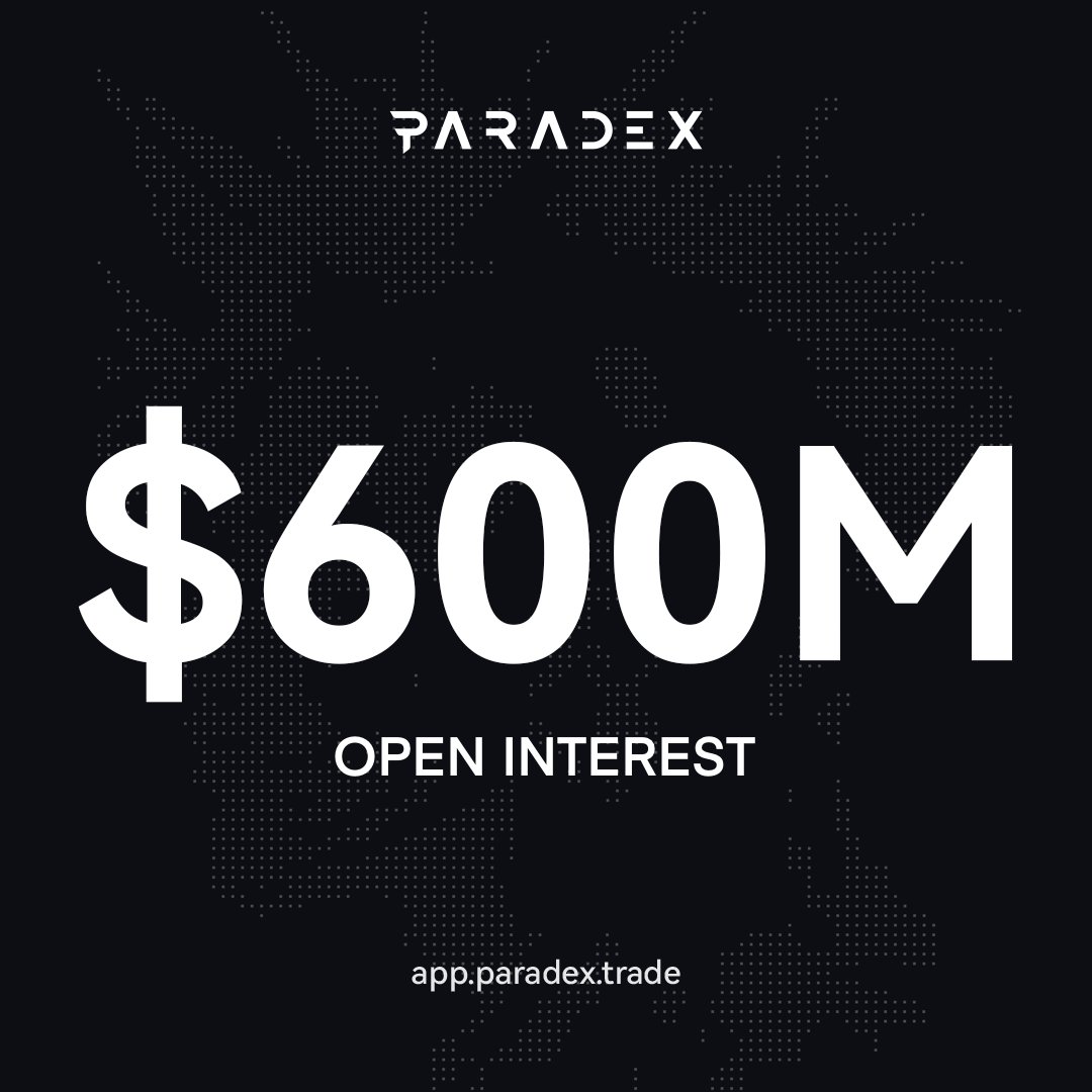 paradex's tweet image. OI is up $100M in just 6 days

get in before $1B

x.com/paradex/status…