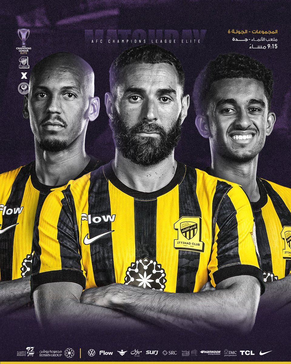 🏆| #دوري_ابطال_اسيا_للنخبة
⚽️| #الاتحاد_ناساف
🏁| الجولـة السادسـة 
🕘| 9:15 مساءً 🇸🇦
🏟️| ملعب الإنمـاء