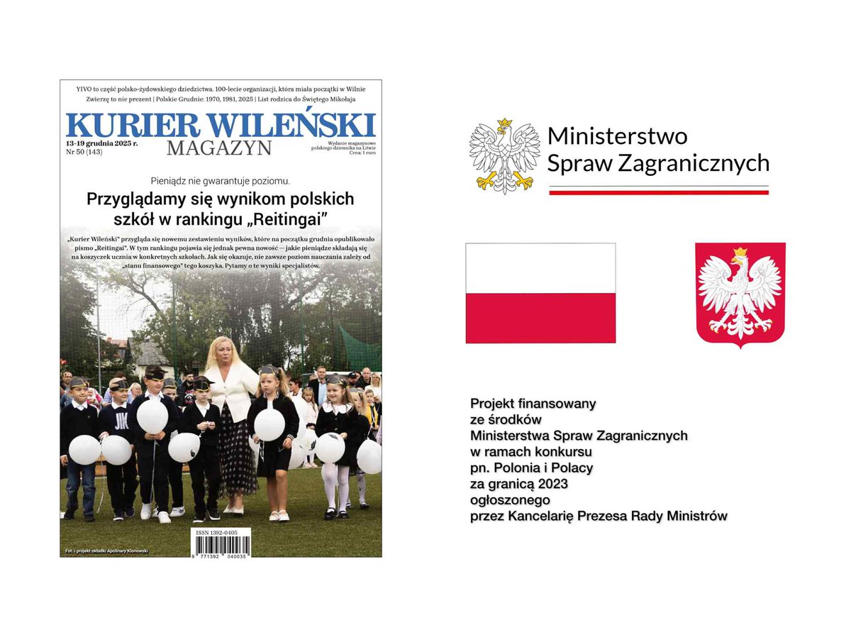 🌞 Magazyn „Kuriera Wileńskiego” w promocyjnej cenie - 3,80 zł jest dostępny na nexto.pl. Możliwe jest wykupienie także prenumeraty miesięcznej (14,25 zł), kwartalnej (42,75 zł), półrocznej (85,50 zł), oraz rocznej (171,00 zł). bit.ly/3xRw4f8