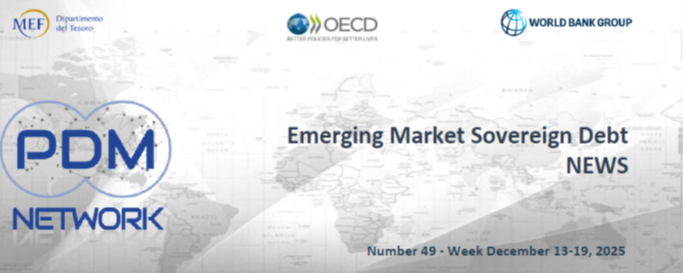 📣The Emerging Market Debt  News - Weekly Newsletter n. 49, 2025 -🗓️ Week December 13-19
is now available here👉shorturl.at/VnNGw
📝Subscribe to our newsletters 
 👉bit.ly/495cxJG
#publicdebt #sovbonds #EmergingMarkets
<a href="/MEF_GOV/">MEF</a>
<a href="/OECD/">OECD ➡️ Better Policies for Better Lives</a>
<a href="/WorldBank/">WorldBank</a>