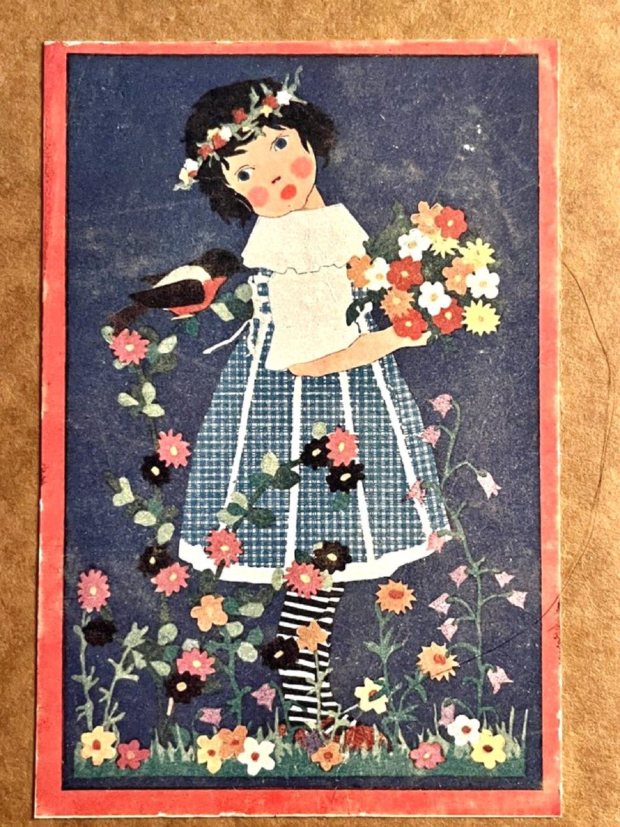フランツ・チゼック（1865〜1946） 花束を持つ少女💐 表紙画に使われた