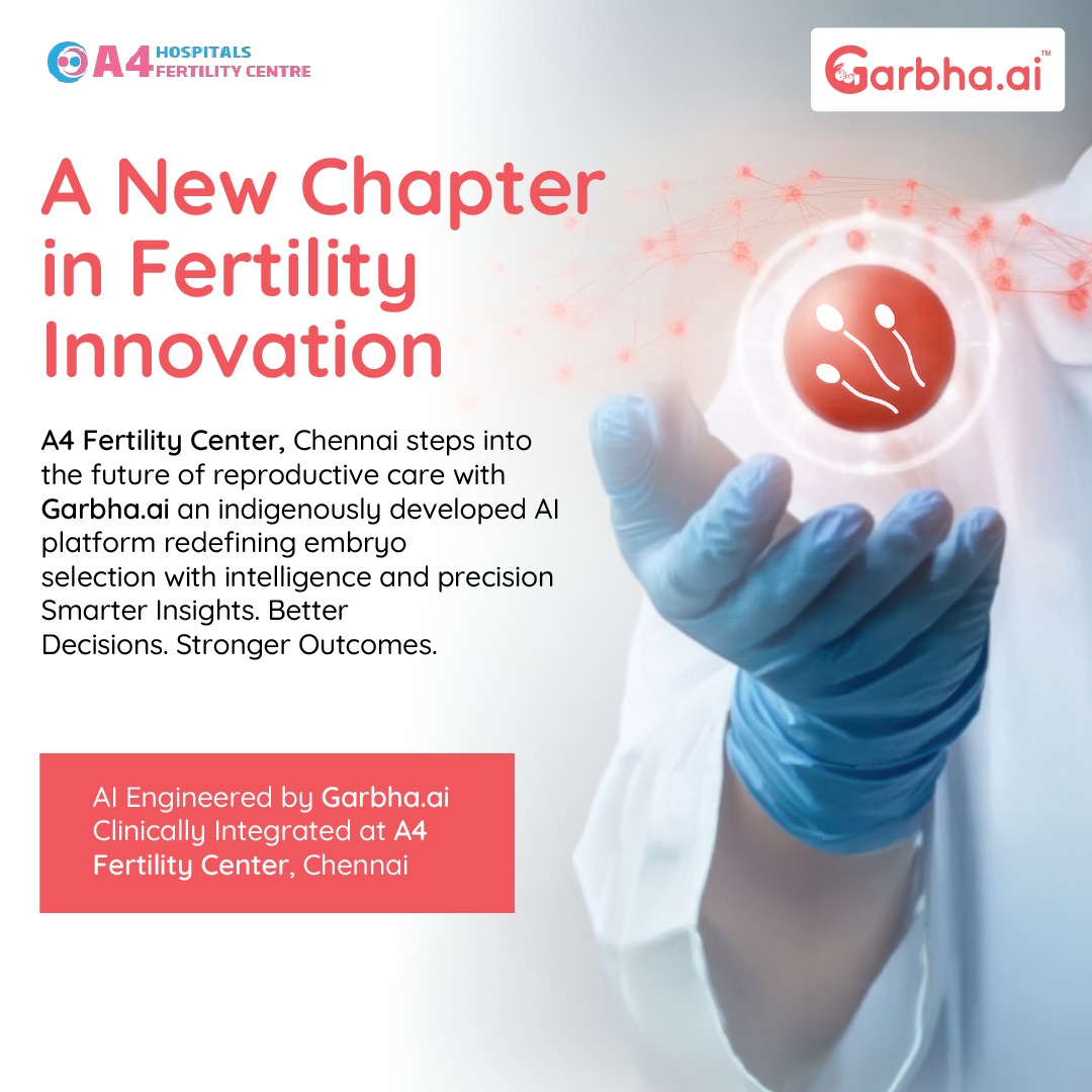 360digitmg's tweet image. A4 Fertility Center, Chennai integrates Garbha.ai to bring AI-powered precision to embryo selection—enabling smarter decisions and data-backed IVF outcomes.

Where clinical expertise meets trusted AI.

#FertilityInnovation #AIinHealthcare #360digitmg #IVFTech