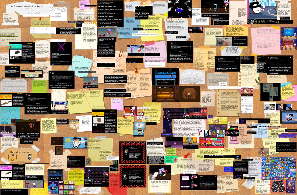 Vampinvogue's tweet image. She is complete!🎊

Presenting the ultimate Spamtenna Connections Board
📺x📧
Need to convince someone? Want to find out how deep this ship goes? Can't find a reference? 

You'll likely find it on here!
🌟Now with new information🌟
❣️Google drive link in the replies!❣️