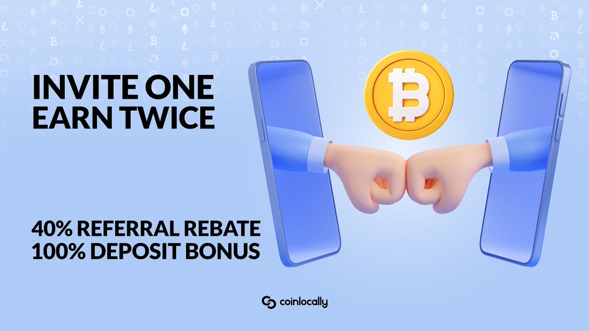 coinlocallyclyc's tweet image. 🙌Invite one friend. Get rewarded twice.

💯Coinlocally doubles referral rewards:
• 100% deposit bonus for BOTH users
• Referral rebate boosted to 40%

For only 10 days

Receive more information: coinl.io/invite-bonus

#Coinlocally #referral #cryptoreferral #CryptoTrading