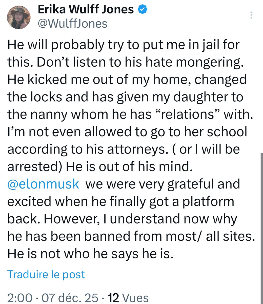 KnoxieLuv's tweet image. Alex Jones wife claims that Alex has been sleeping with the nanny who she claims looks like "Schwarzenegger" and that "He is not who he says he is" 

More deleting original posts, but forgetting the replies! Ooof!