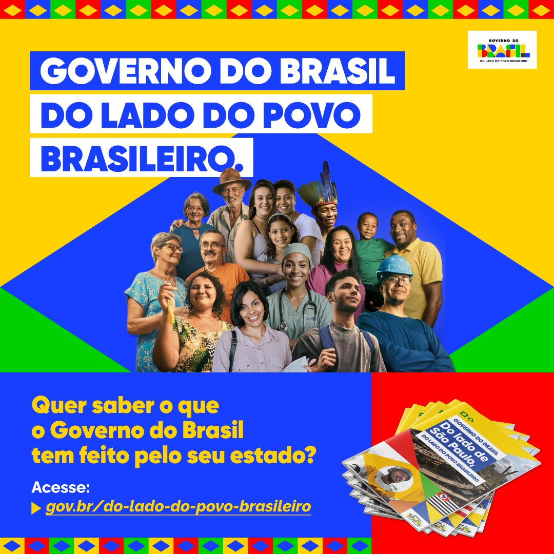 Investimentos em saúde, educação e na melhoria da vida da população. O Governo do Brasil lançou 27 materiais regionalizados com um balanço das principais entregas em todo o país. 

Acesse gov.br/do-lado-do-pov… e veja o que o <a href="/govbr/">Governo do Brasil</a> tem feito pelo seu estado.

🇧🇷 Governo do