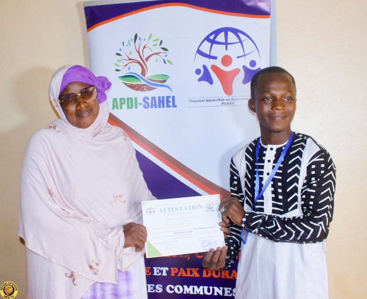 psaafml's tweet image. À #Baraouéli, l’#APDI Sahel, dans le cadre du #PSAAF3, a tenu une formation de 3 jours sur la prévention et la gestion pacifique des conflits, réunissant 30 leaders de #Baraouéli, #Tamani et #Konobougou pour la paix et la cohésion sociale.
#Apdi_Sahel #PSAAF #MATD @Poulodebo