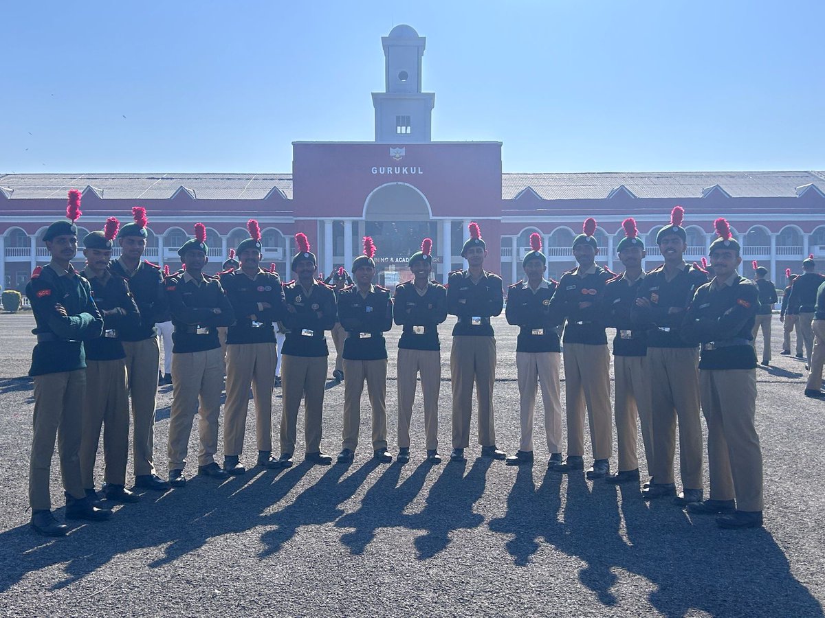 nccgpkur1's tweet photo. The future Alma Mater.... IMA Dehradun. 02 x SD Cadets of Kurnool Gp attended the IMA Dehradun Camp from 17 Dec to 27 Dec 2025.....🇮🇳🪖💪 @HQ_DG_NCC https://t.co/PaJbKkY6BX
