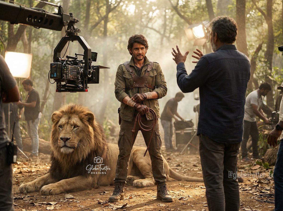 📸 One man, one lion, one vision - Superstar Mahesh Babu &amp;  SS Rajamouli redefining global cinema.🔥🦁<a href="/urstrulyMahesh/">Mahesh Babu</a> 🦁 
#MaheshBabu #GlobeTrotter #VARANASI