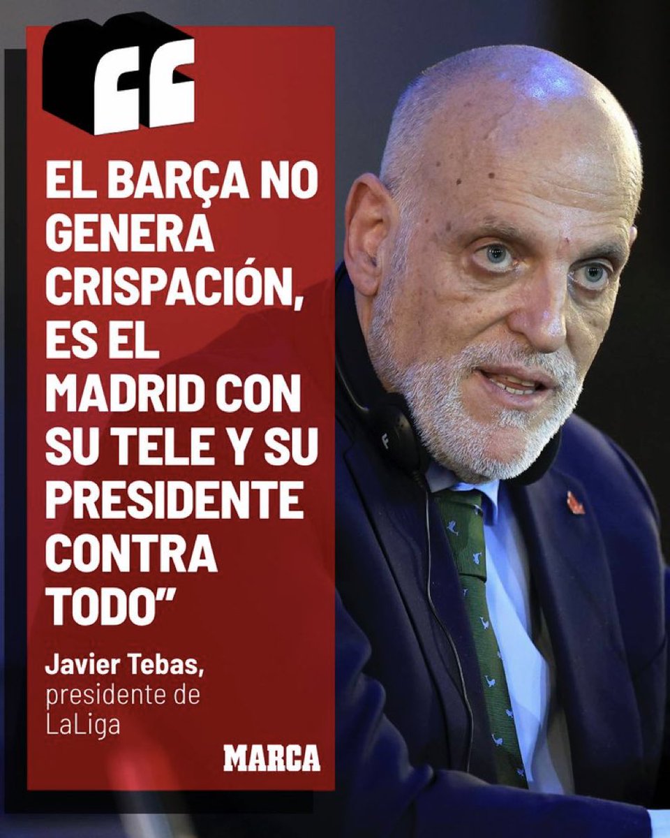 Págale millones al vicepresidente de los árbitros durante dos décadas e inscribe jugadores fuera de plazo o con palancas ficticias (sin recibir ningún castigo por nada de todo ello)… para que tu rival se enfade y ‘genere crispación’. 🤡🤣🤣