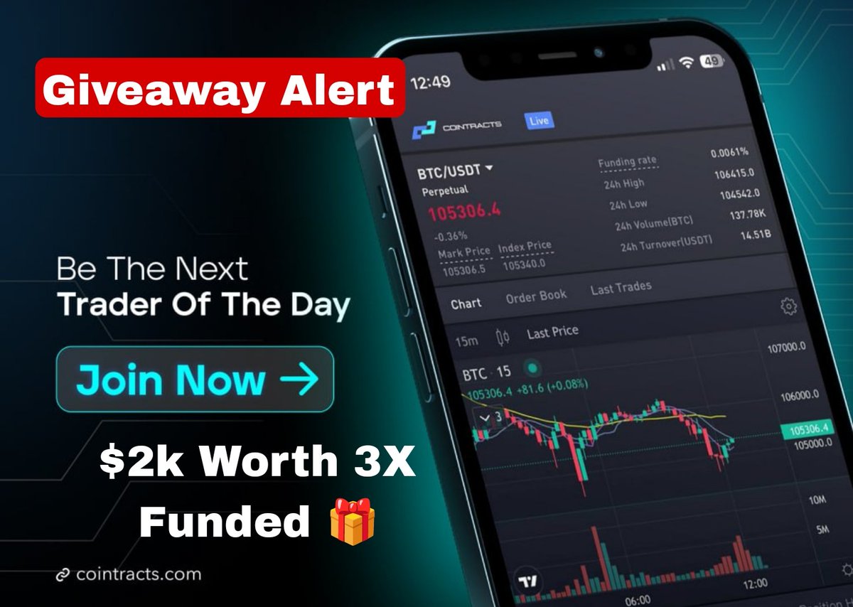 CryptoSchool13's tweet image. 🚨Giveaway Alert 🚨 
we're giving away $6k in funding,
3x $2k

Tasks: 

- follow @CryptoSchool13 |@cointracts 
- RT post below
- join this Link : cointracts.com/client/registe…

Ends in 72 hours 

#Giveaway #Crypto #Bitcoin