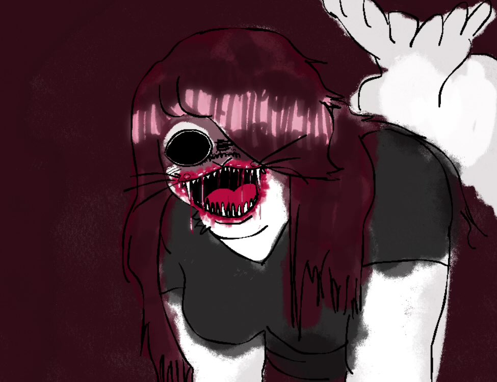 PepperoniesGT's tweet photo. My vampire instincts taking over… #sealtwt #ocart #oc #sona #vampire #spookingmyshitsohard #bitchface #Doodle #art https://t.co/CaVFhQNsQP