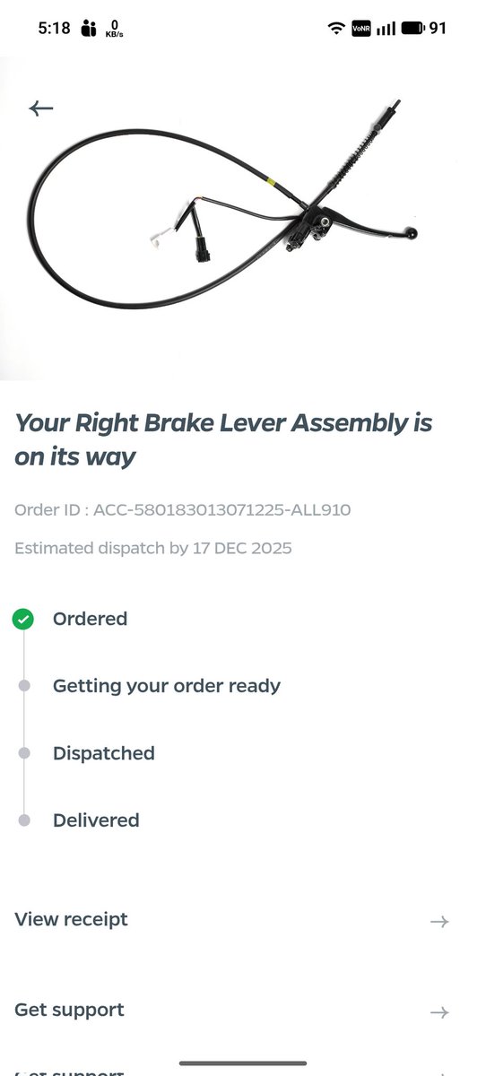 SreeharshG's tweet photo. @OlaElectric @OlaElectric Ordered spare parts 15 days ago and they’re still not delivered. No updates, no communication, nothing till date. This kind of post-sales support is extremely disappointing. Please clarify when the parts will be delivered. 🚨 https://t.co/ndaI2xQ5oD